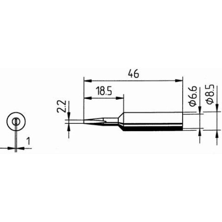 832CDLF-накрайник за поялник 2.2mm безоловен (ID: 8053541)