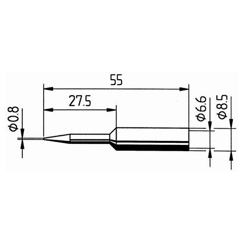 832SDLF накрайник за поялник 0,8mm безоловен (ID: 8053544)