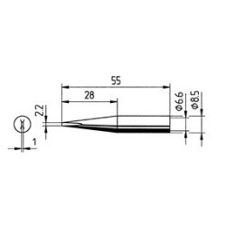842KDLF накрайник за поялник 2.2mm безоловен (ID: 8053610)