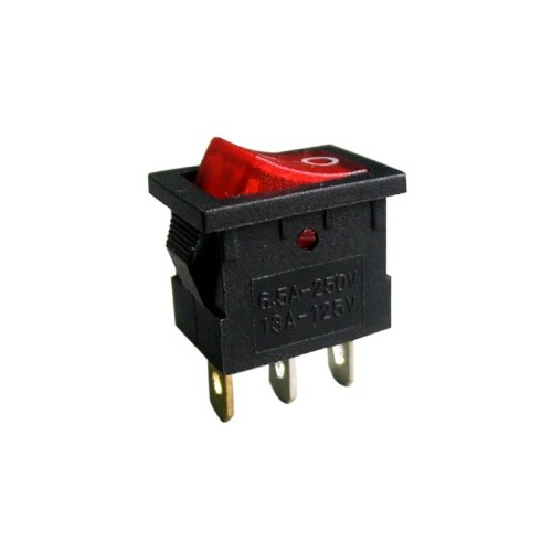 MIRS101-2 -6A 250VAC ON-OFF червен светещ ключ Jietong (ID: 90631)