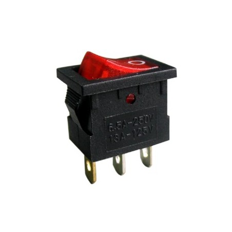 MIRS101-2 -6A 250VAC ON-OFF червен светещ ключ Jietong (ID: 90631)