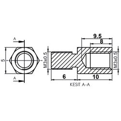 Втулка дистанц.мъжка YP-510 (ID: 150104)