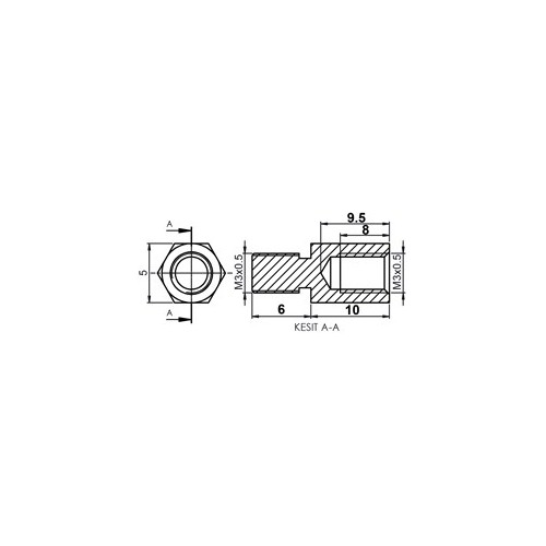 Втулка дистанц.мъжка YP-510 (ID: 150104)