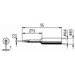 832KD -накрайник за поялник 2.2mm (ID: 8010051)