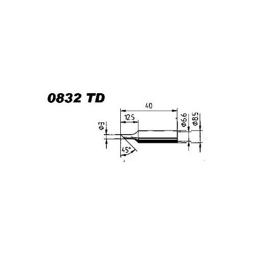 832TD - накрайник за поялник ф3.0mm скосена (ID: 8060935)