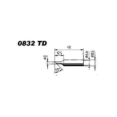 832TD - накрайник за поялник ф3.0mm скосена (ID: 8060935)