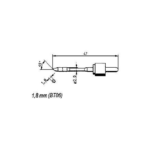 B062LD -накрайник за поялник (моб.) 1.8mm (ID: 8060952)