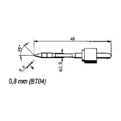 B062FD -накрайник за поялник (моб) 0.8mm (ID: 8060950)