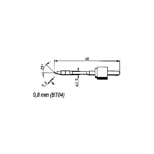 B062FD -накрайник за поялник (моб) 0.8mm (ID: 8060950)
